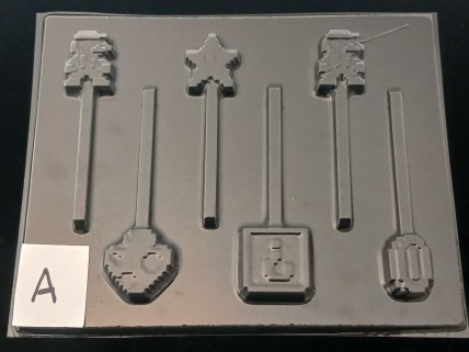 557sp 8-Bit Mario Chocolate Candy Lollipop Mold FACTORY SECOND 557sp 8-Bit Mario Chocolate Candy Lollipop Mold FACTORY SECOND